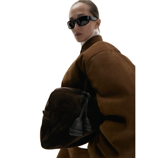 Large Brigitte bag in brown suede - Image 6