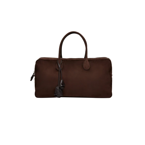 Large Brigitte bag in brown suede
