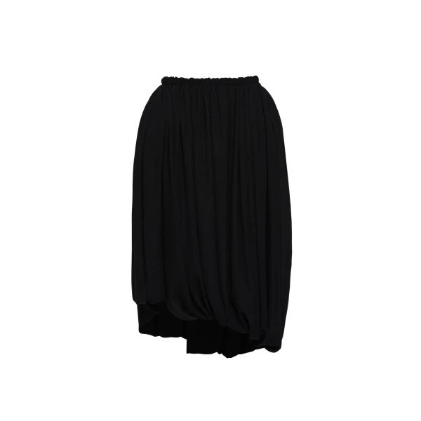 Layered balloon skirt in black