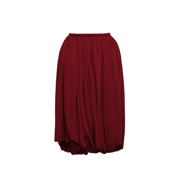 Magda Butrym Layered balloon skirt in burgundy