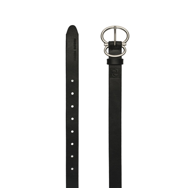 Magda Butrym Leather belt with ring buckle in black