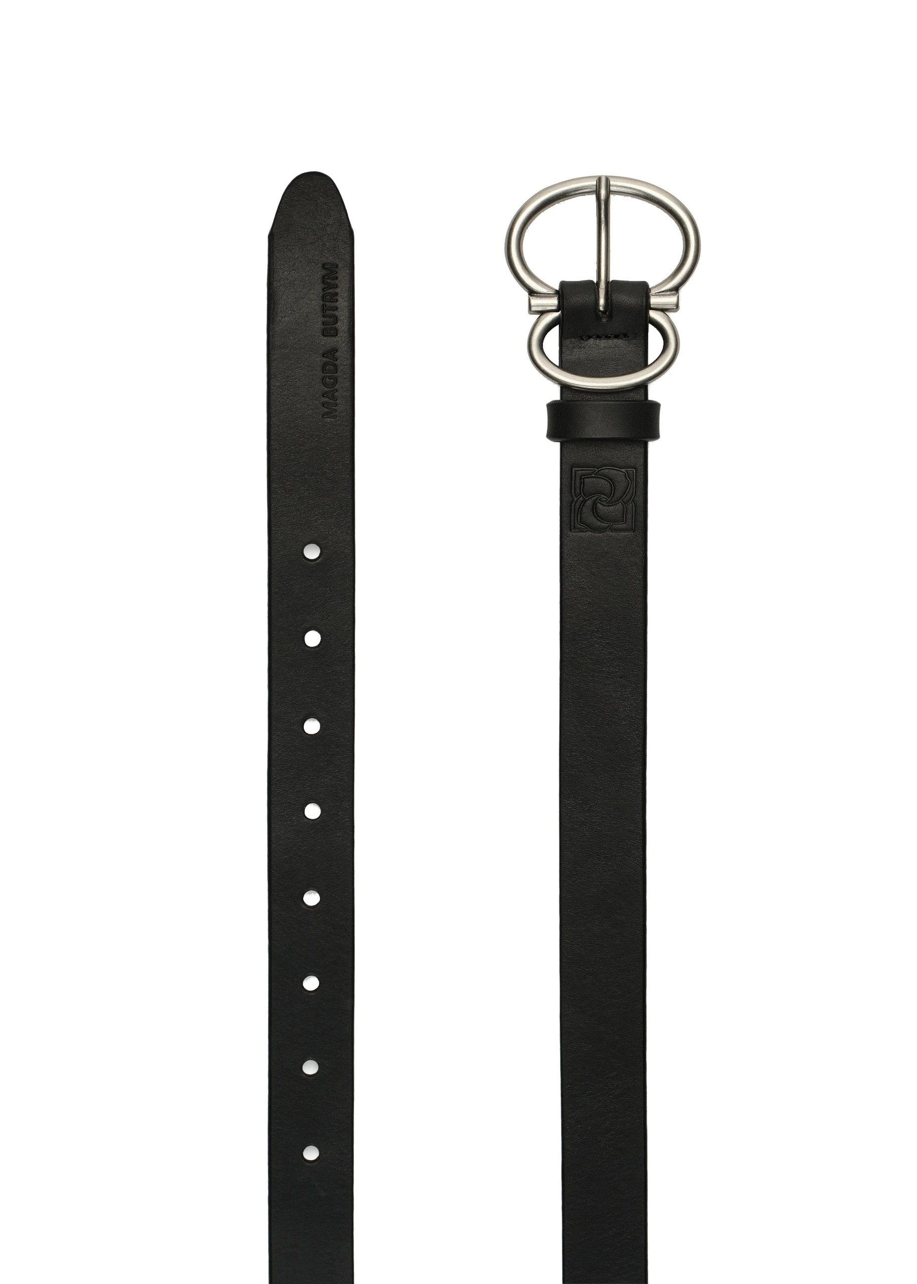 Magda Butrym Leather belt with ring buckle in black | Luxury Shoes Magda Butrym Leather belt with ring buckle in black