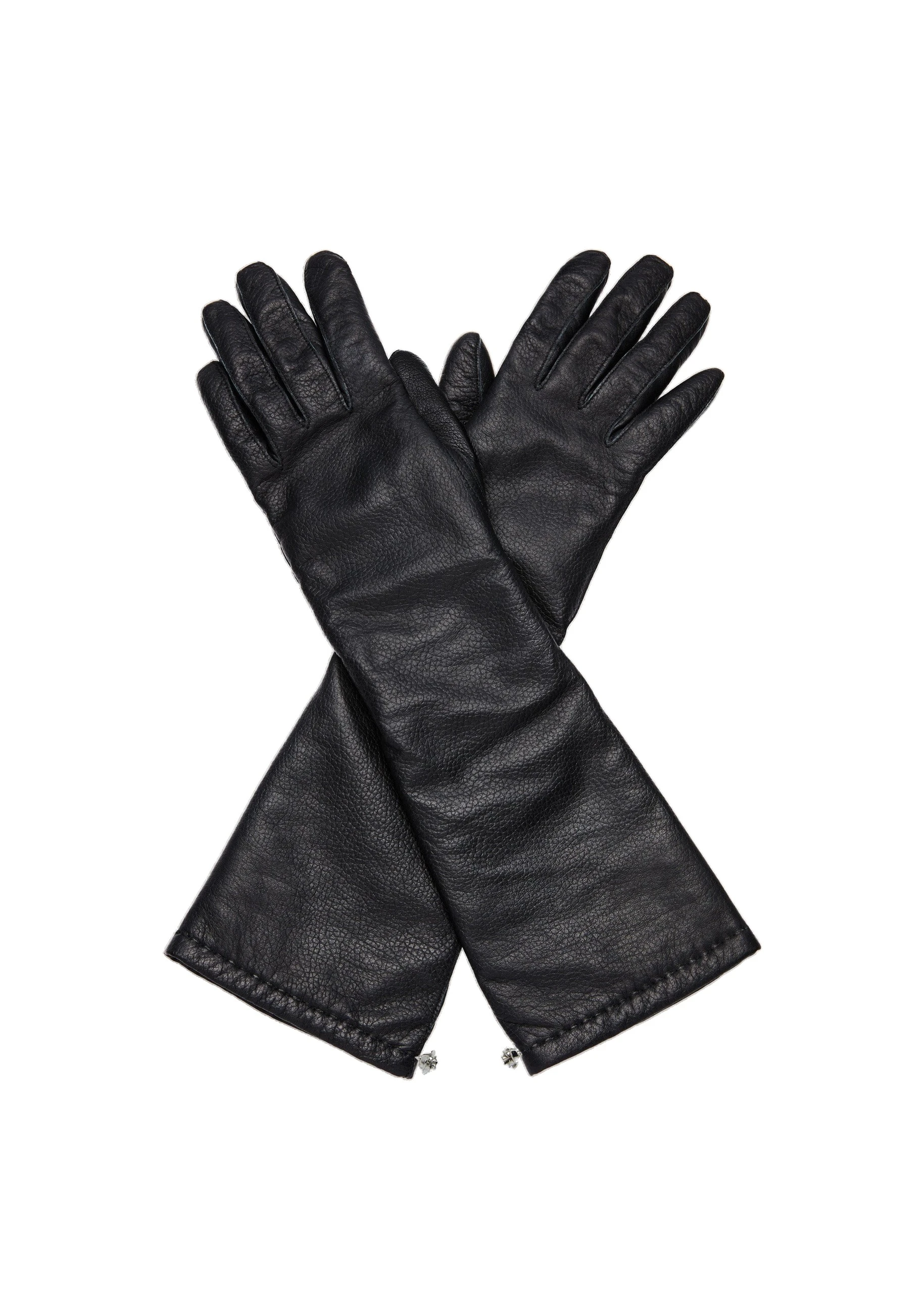 Magda Butrym Leather gloves in black | Luxury Shoes Magda Butrym Leather gloves in black