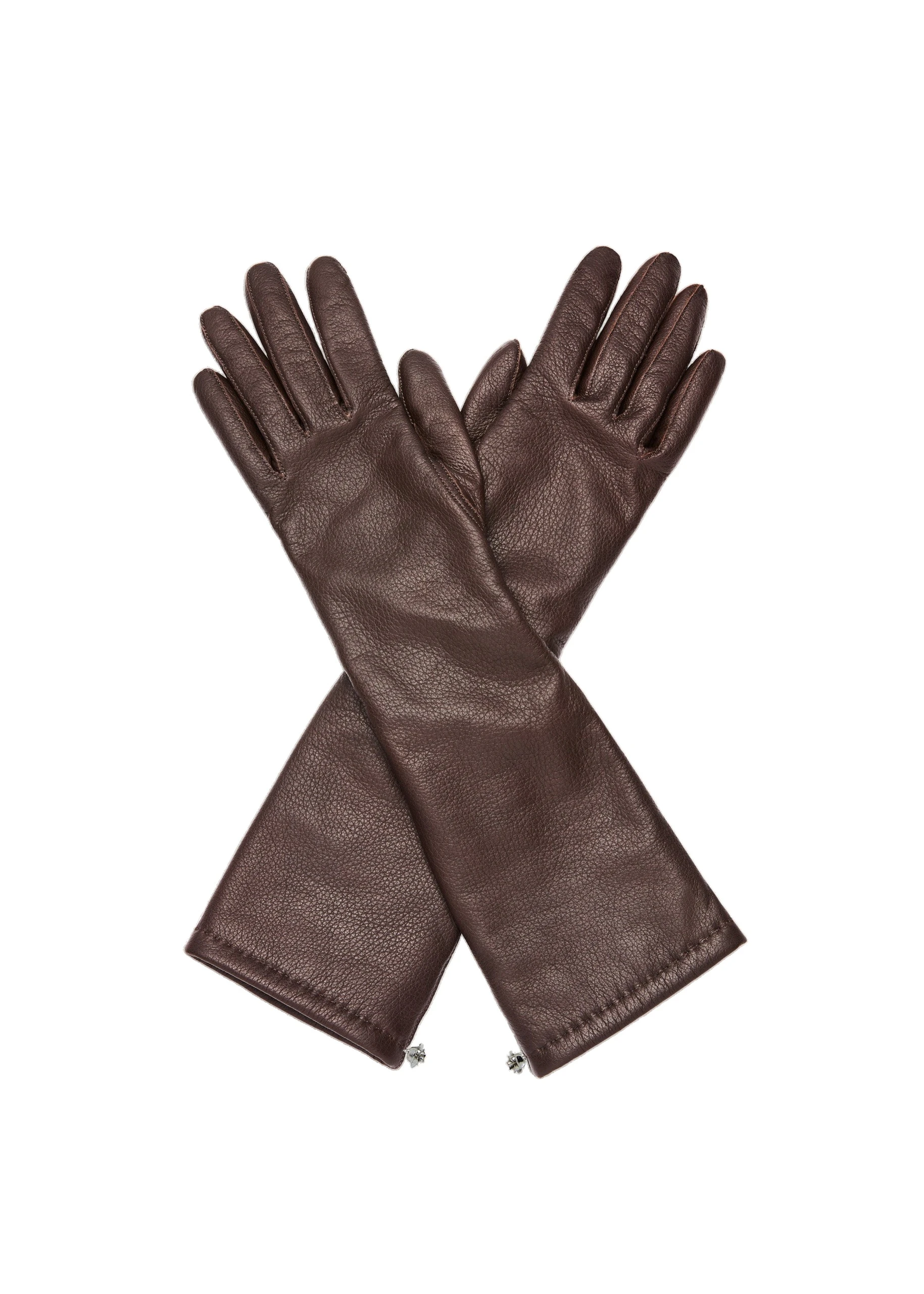 Magda Butrym Leather gloves in brown | Luxury Shoes Magda Butrym Leather gloves in brown