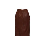 Magda Butrym Leather pencil skirt in brown