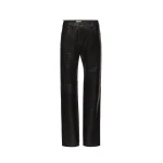 Magda Butrym Leather straight-leg pants in black