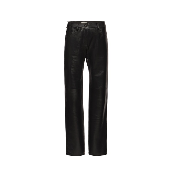 Magda Butrym Leather straight-leg pants in black