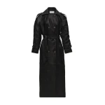 Magda Butrym Leather trench coat in black