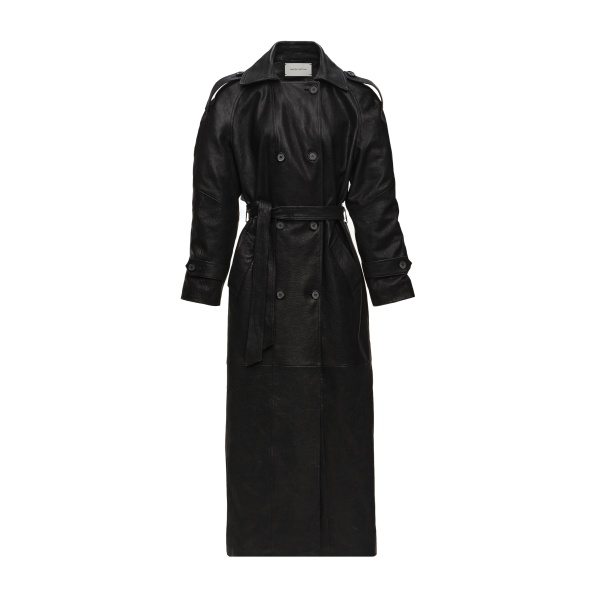 Magda Butrym Leather trench coat in black