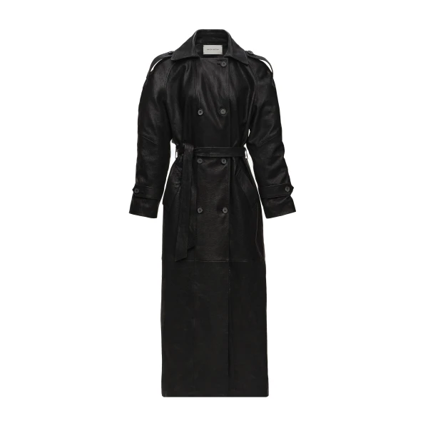 Magda Butrym Leather trench coat in black
