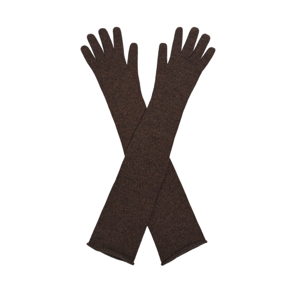 Magda Butrym Long wool gloves in dark brown