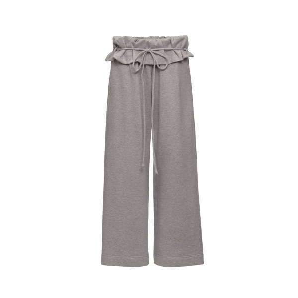Magda Butrym Low-rise ruffled sweatpants in grey
