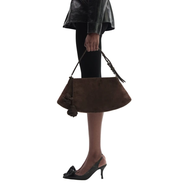 Maya bag in brown suede - Image 6