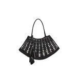 Magda Butrym Maya crochet bag in black leather