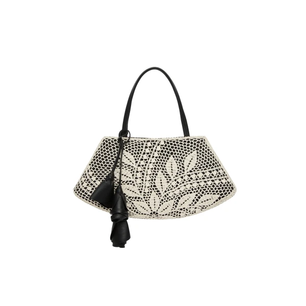 Maya crochet bag in black leather