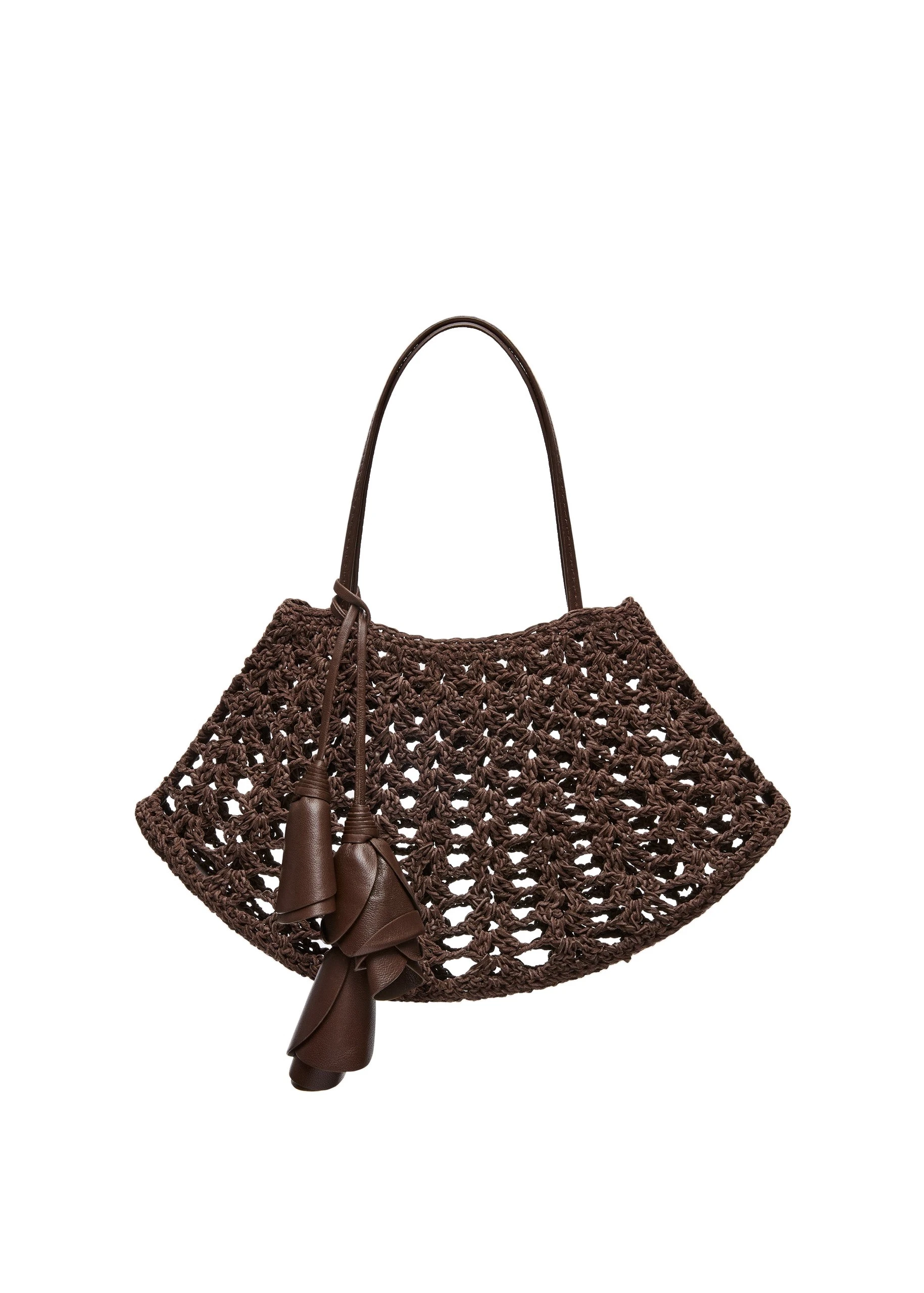 Magda Butrym Maya crochet bag in brown leather | Luxury Shoes Magda Butrym Maya crochet bag in brown leather