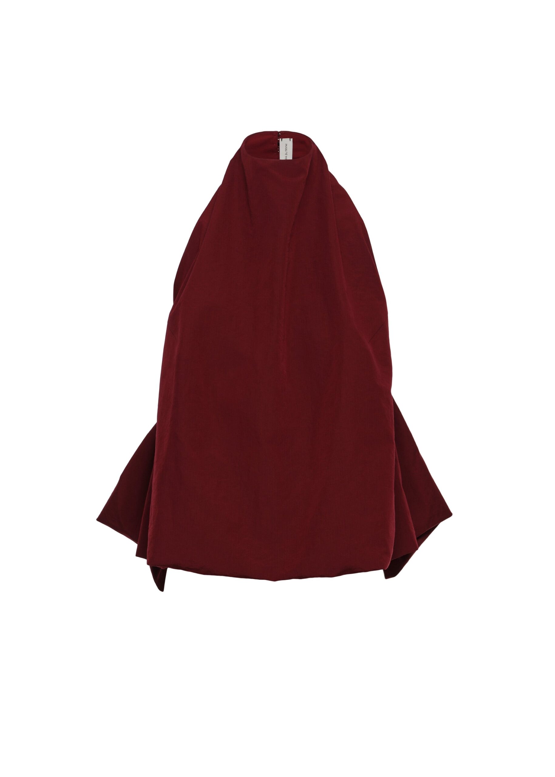 Magda Butrym Open-back halterneck top in burgundy | Tops at Luxury Shoes Magda Butrym Open-back halterneck top in burgundy
