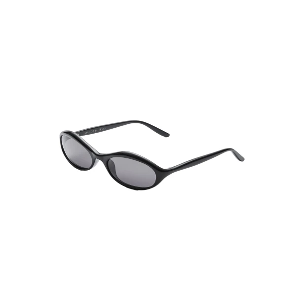 Oval sunglasses in black - Image 3