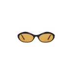Magda Butrym Oval sunglasses in black with yellow lenses