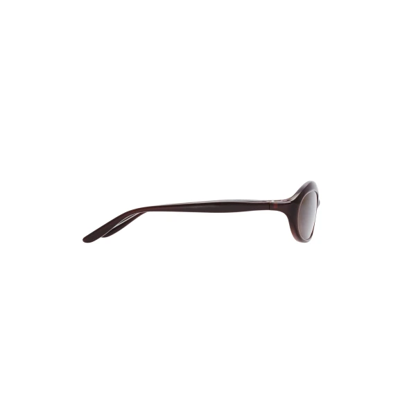 Oval sunglasses in milky brown - Image 3