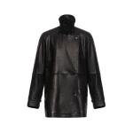 Magda Butrym Oversized grained leather jacket in black