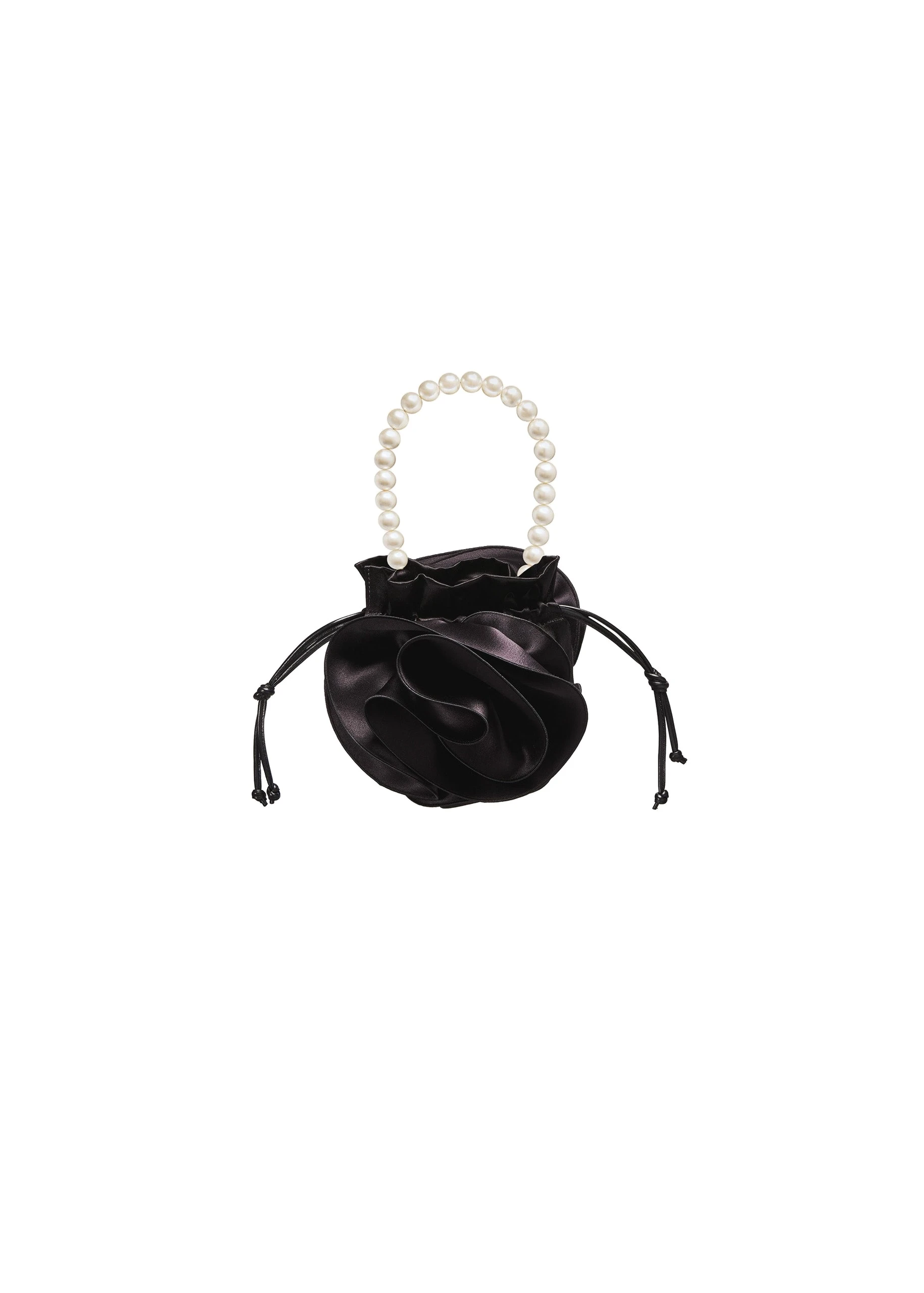 Magda Butrym Pearl Magda bag in black satin | Luxury Shoes Magda Butrym Pearl Magda bag in black satin