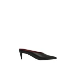 Magda Butrym Pointed-toe kitten heel mules in black leather