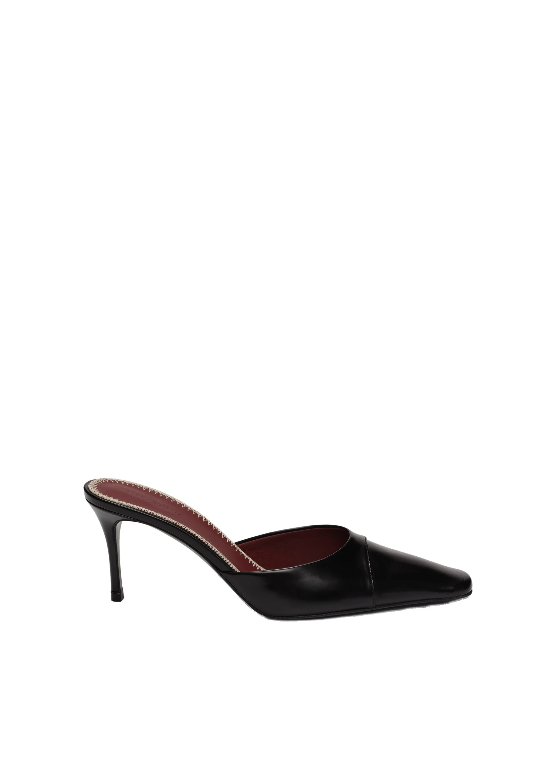 Magda Butrym Pointed-toe mules in black leather | Luxury Shoes Magda Butrym Pointed-toe mules in black leather