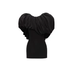 Magda Butrym Puff collar mini dress in black