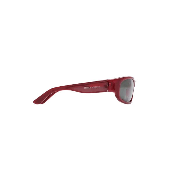Rectangular sunglasses in burgundy - Image 3