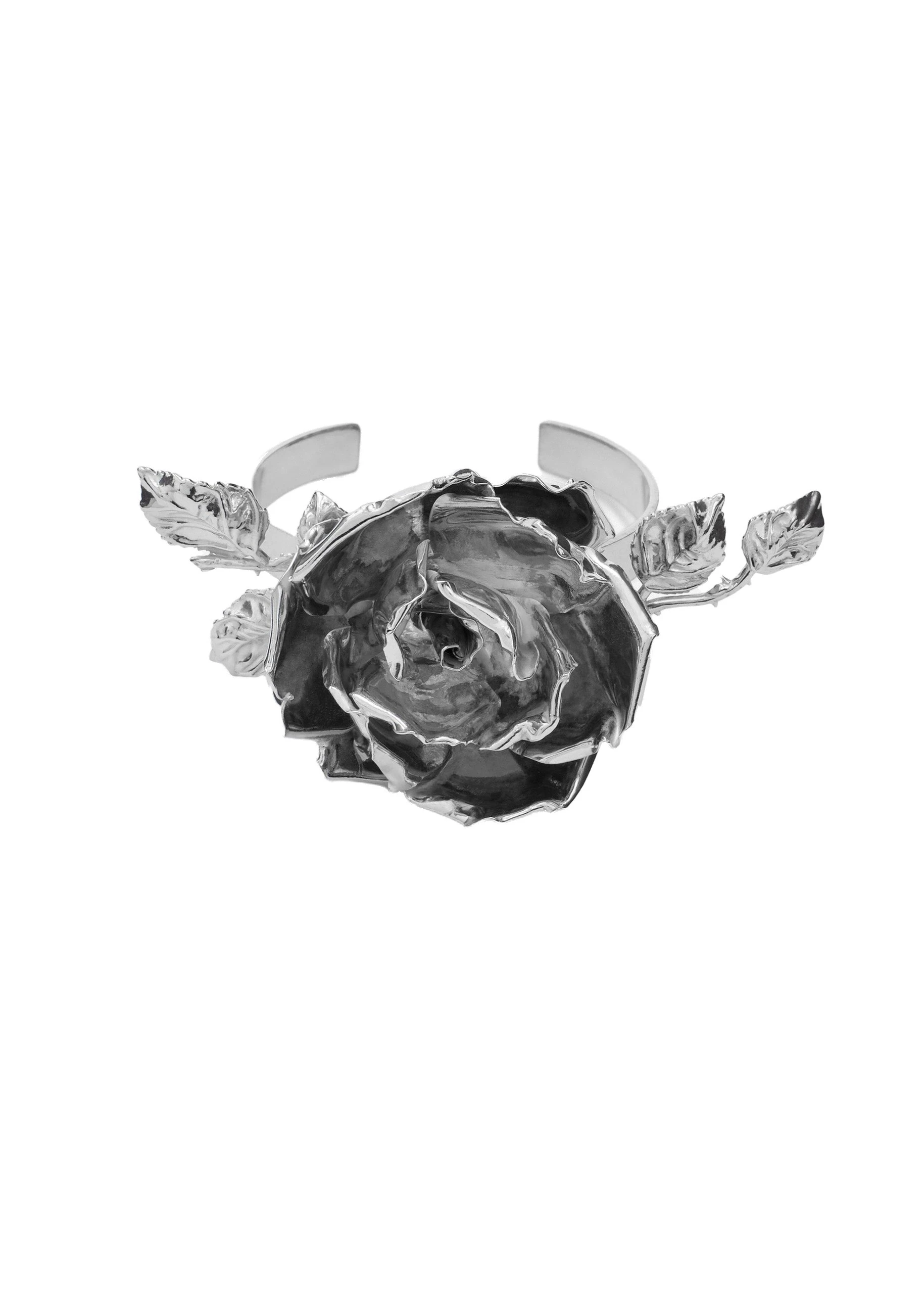 Magda Butrym Rose cuff bracelet in silver | Luxury Shoes Magda Butrym Rose cuff bracelet in silver