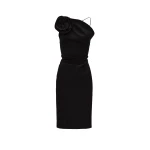 Magda Butrym Rose one-shoulder midi dress in black