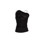 Magda Butrym Rose one-shoulder top in black