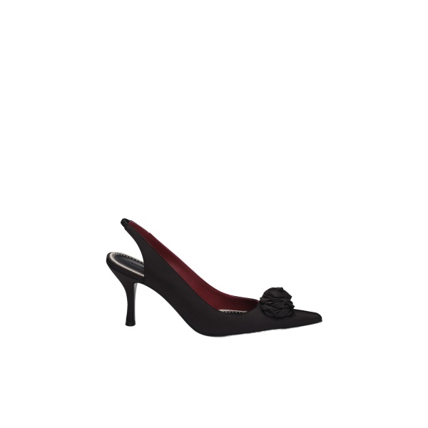 Magda Butrym Rose slingback pumps in black satin