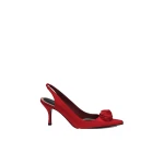 Magda Butrym Rose slingback pumps in burgundy satin
