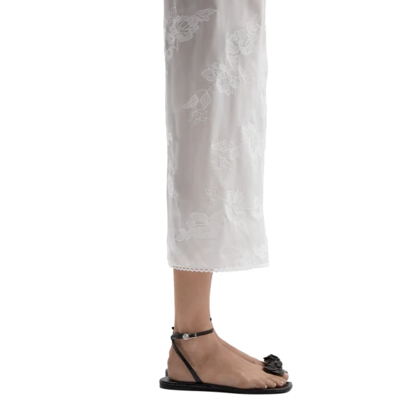 Rose toe-post sandals in croco-embossed leather - Image 4