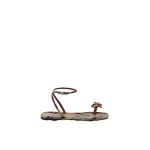 Magda Butrym Rose toe-post sandals in snake-embossed leather