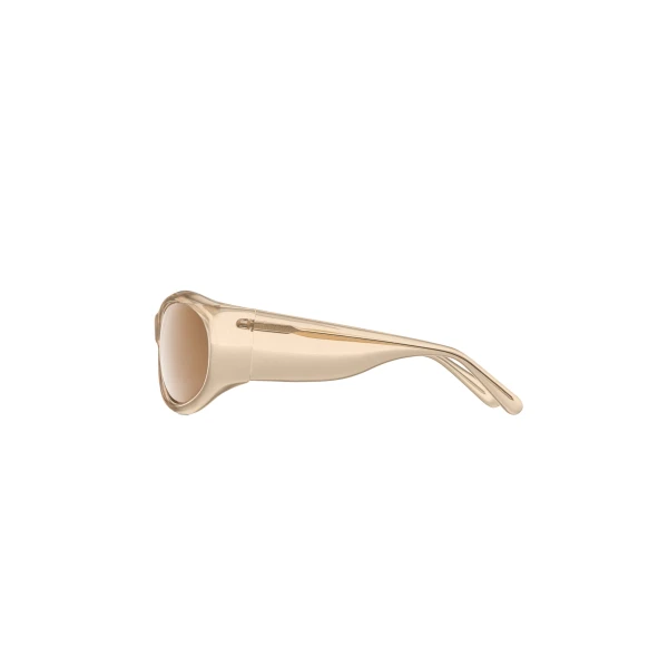 Round sunglasses in beige - Image 2