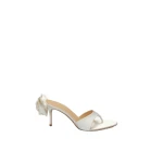 Magda Butrym Satin thong sandals with flower in cream