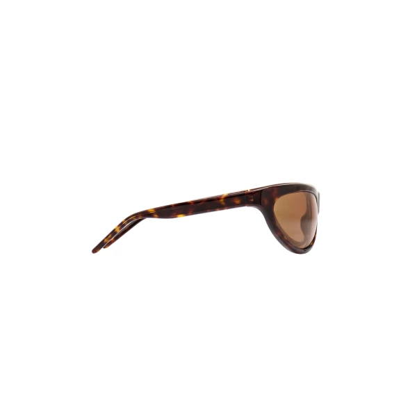 Semi-round sunglasses in tortoise with brown lenses - Image 2