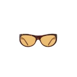 Magda Butrym Semi-round sunglasses in tortoise with yellow lenses