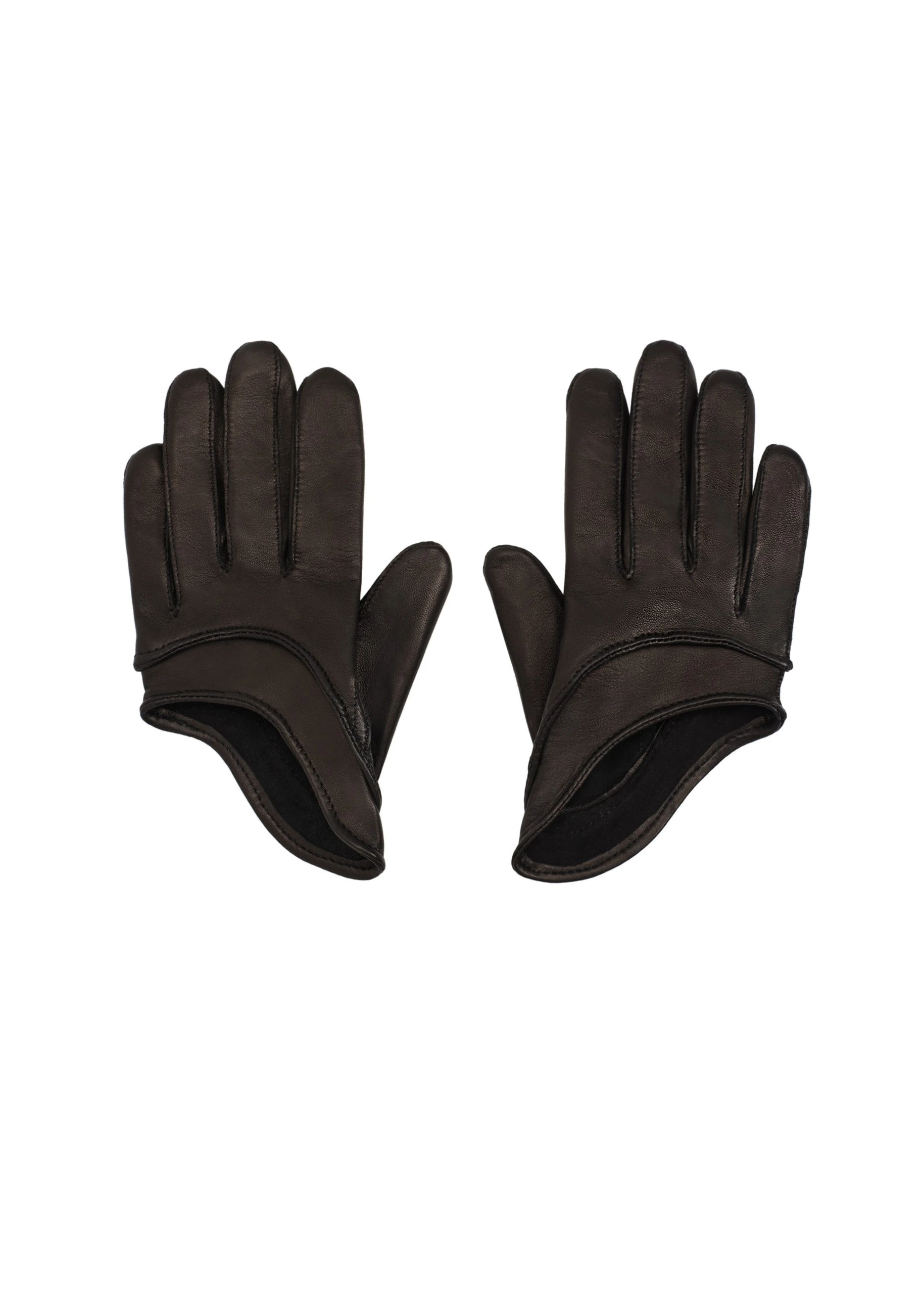 Magda Butrym Short leather gloves in black | Luxury Shoes Magda Butrym Short leather gloves in black