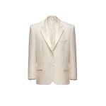 Magda Butrym Single-breasted tuxedo blazer in ivory