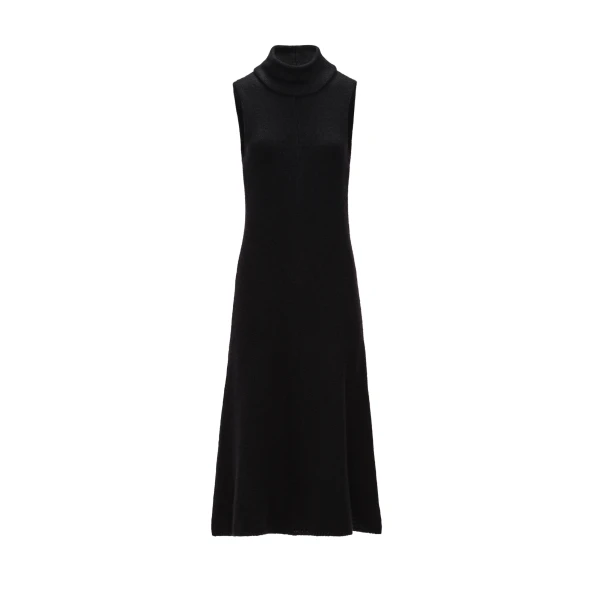Magda Butrym Sleeveless knit turtleneck dress in black