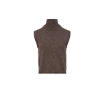 Magda Butrym Sleeveless wool turtleneck top in brown