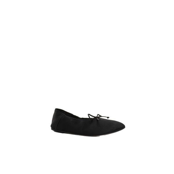Soft ballet flats in black satin - Image 2