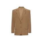 Magda Butrym Straight-cut blazer with open lapel in beige