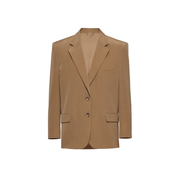 Magda Butrym Straight-cut blazer with open lapel in beige