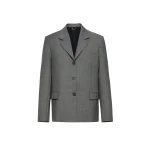 Magda Butrym Straight-cut wool blazer in grey