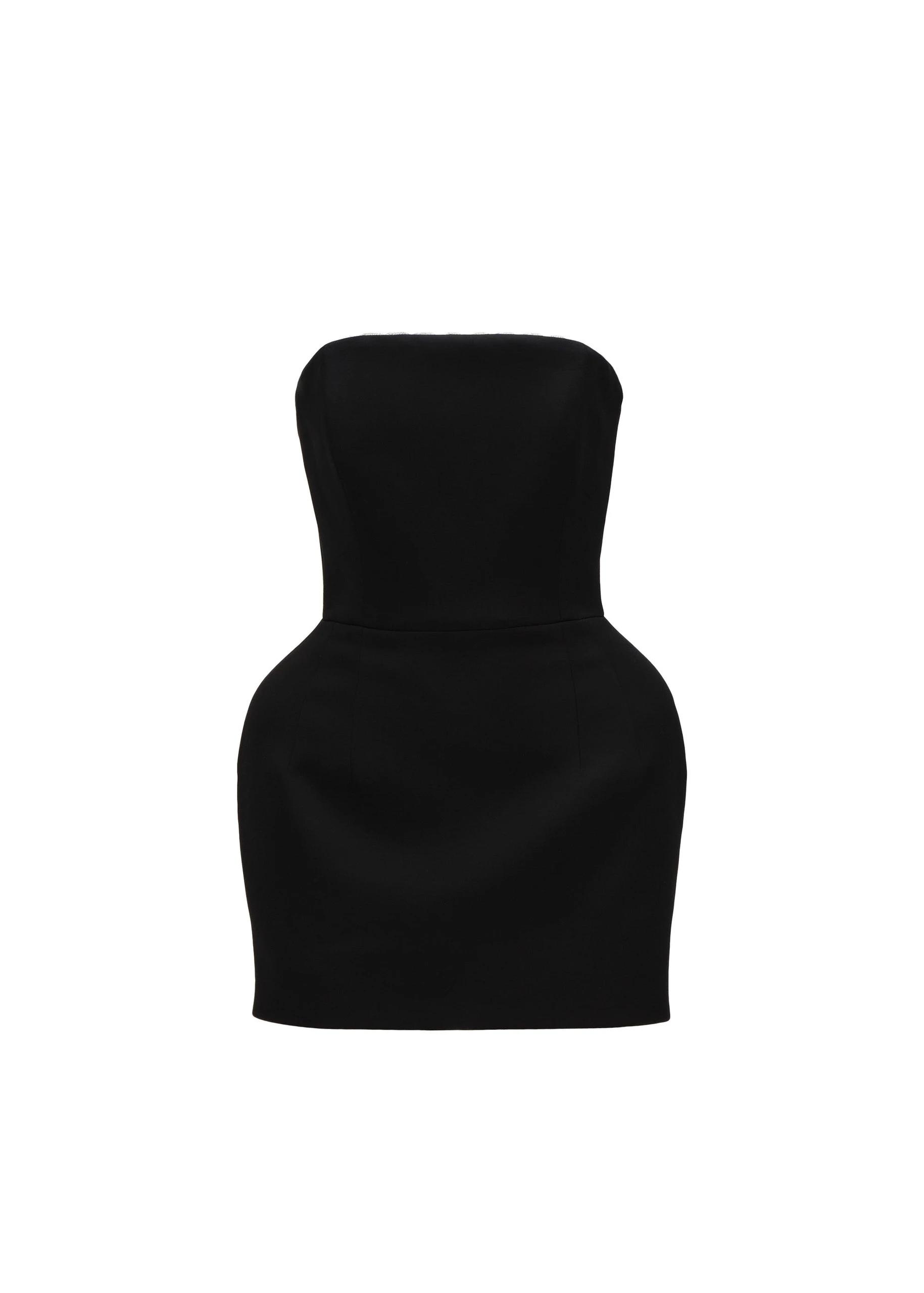 Magda Butrym Strapless mini dress in black | Mini Dresses at Luxury Shoes Magda Butrym Strapless mini dress in black